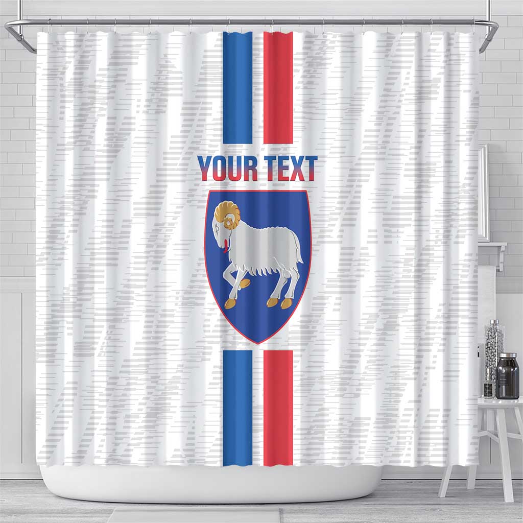 Custom Faroe Islands Football Shower Curtain Come On National Team