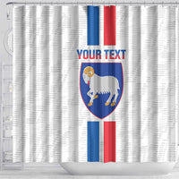 Custom Faroe Islands Football Shower Curtain Come On National Team