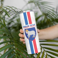 Custom Faroe Islands Football Skinny Tumbler Come On National Team