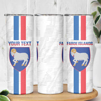 Custom Faroe Islands Football Skinny Tumbler Come On National Team