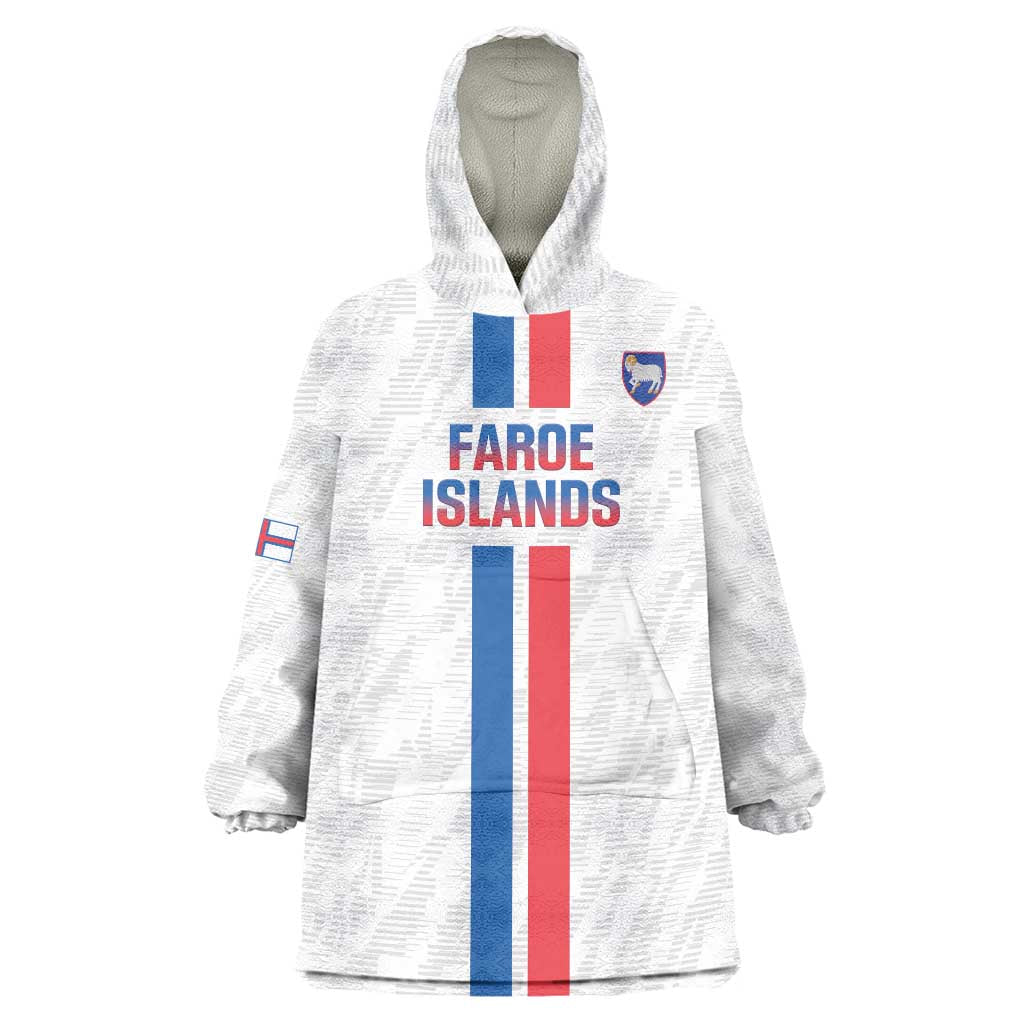 Custom Faroe Islands Football Wearable Blanket Hoodie Come On National Team