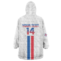 Custom Faroe Islands Football Wearable Blanket Hoodie Come On National Team