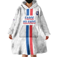 Custom Faroe Islands Football Wearable Blanket Hoodie Come On National Team