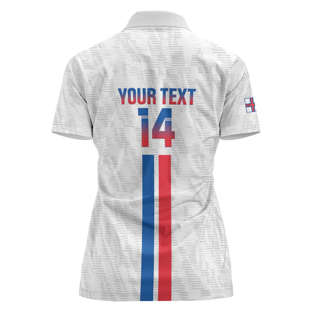 Custom Faroe Islands Football Women Polo Shirt Come On National Team