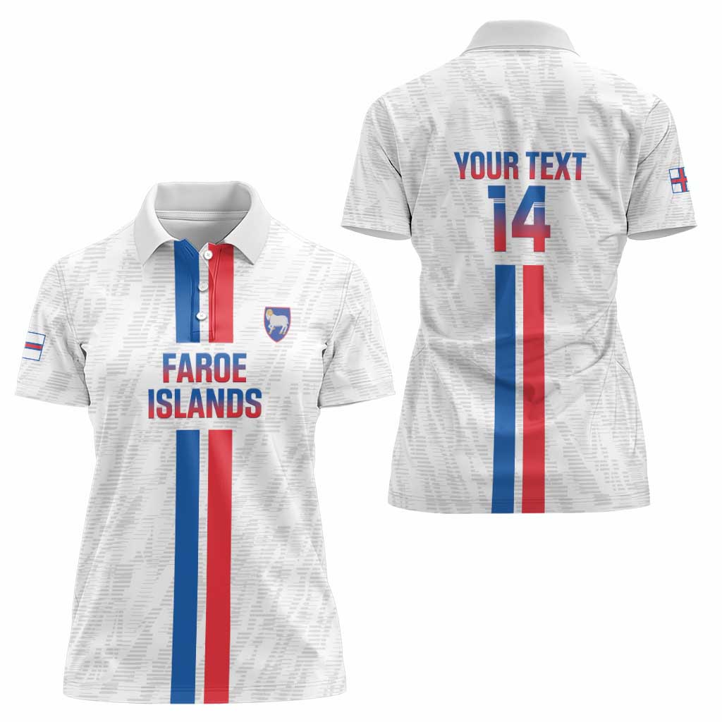 Custom Faroe Islands Football Women Polo Shirt Come On National Team