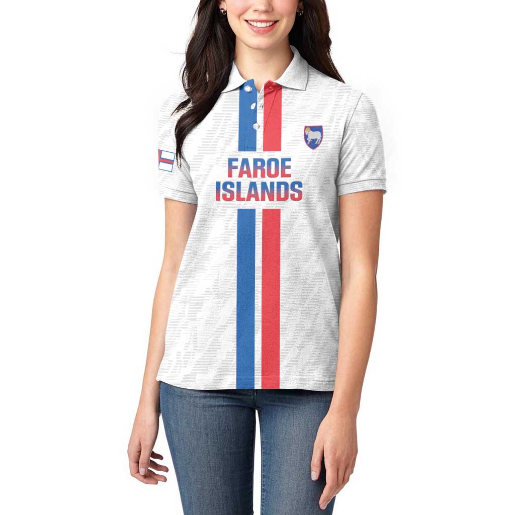Custom Faroe Islands Football Women Polo Shirt Come On National Team