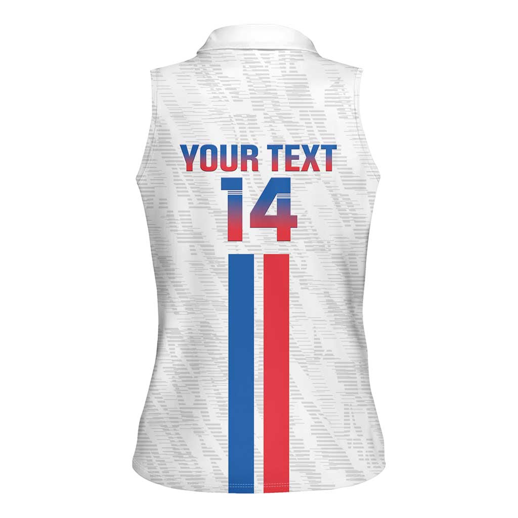 Custom Faroe Islands Football Women Sleeveless Polo Shirt Come On National Team