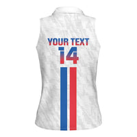 Custom Faroe Islands Football Women Sleeveless Polo Shirt Come On National Team
