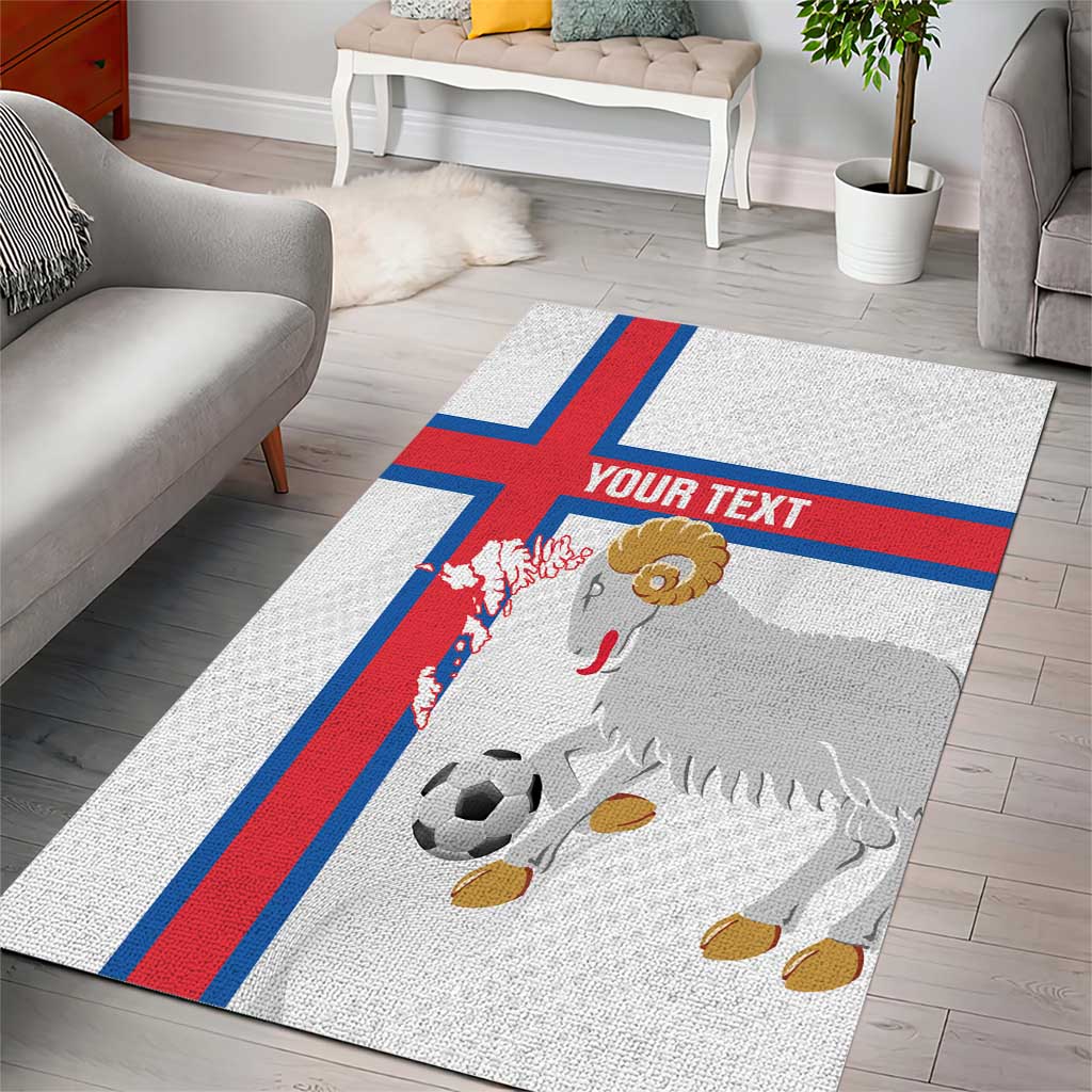 Custom Faroe Islands Football Area Rug Coat Of Arms Flag Style