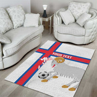 Custom Faroe Islands Football Area Rug Coat Of Arms Flag Style