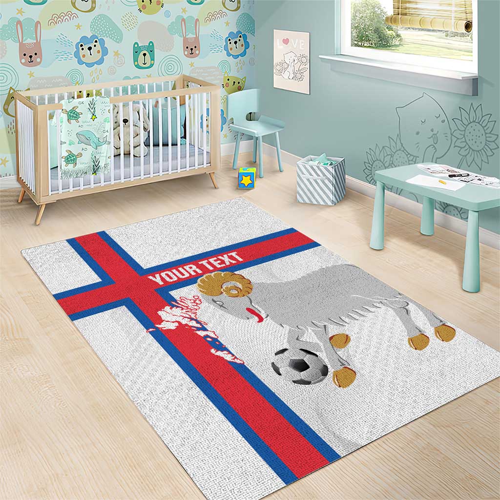 Custom Faroe Islands Football Area Rug Coat Of Arms Flag Style