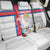 Custom Faroe Islands Football Back Car Seat Cover Coat Of Arms Flag Style