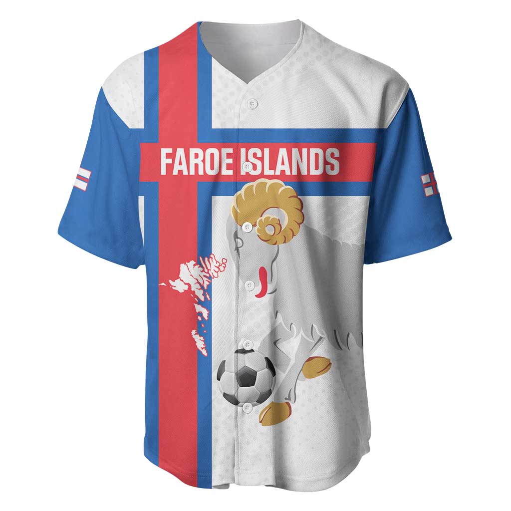 Custom Faroe Islands Football Baseball Jersey Coat Of Arms Flag Style