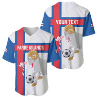 Custom Faroe Islands Football Baseball Jersey Coat Of Arms Flag Style