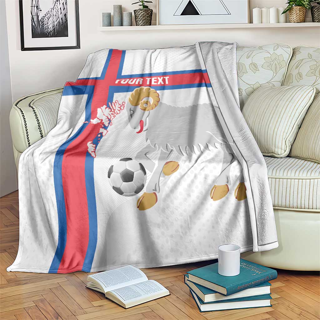 Custom Faroe Islands Football Blanket Coat Of Arms Flag Style
