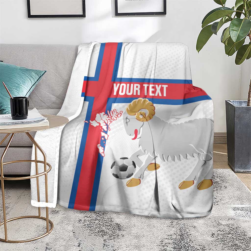 Custom Faroe Islands Football Blanket Coat Of Arms Flag Style