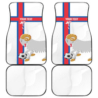 Custom Faroe Islands Football Car Mats Coat Of Arms Flag Style