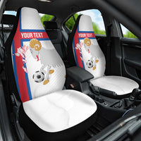 Custom Faroe Islands Football Car Seat Cover Coat Of Arms Flag Style