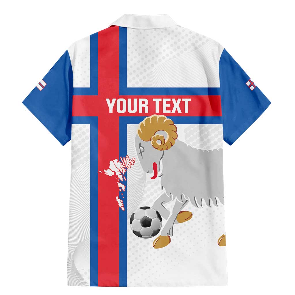 Custom Faroe Islands Football Family Matching Mermaid Dress and Hawaiian Shirt Coat Of Arms Flag Style