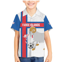 Custom Faroe Islands Football Family Matching Mermaid Dress and Hawaiian Shirt Coat Of Arms Flag Style