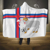 Custom Faroe Islands Football Hooded Blanket Coat Of Arms Flag Style
