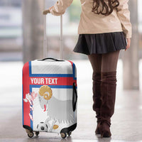 Custom Faroe Islands Football Luggage Cover Coat Of Arms Flag Style