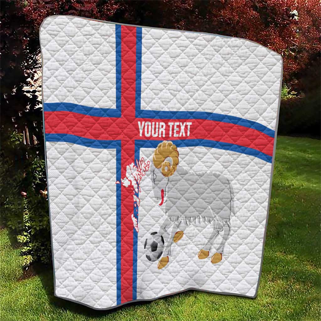Custom Faroe Islands Football Quilt Coat Of Arms Flag Style