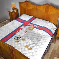 Custom Faroe Islands Football Quilt Coat Of Arms Flag Style