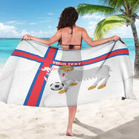 Custom Faroe Islands Football Sarong Coat Of Arms Flag Style