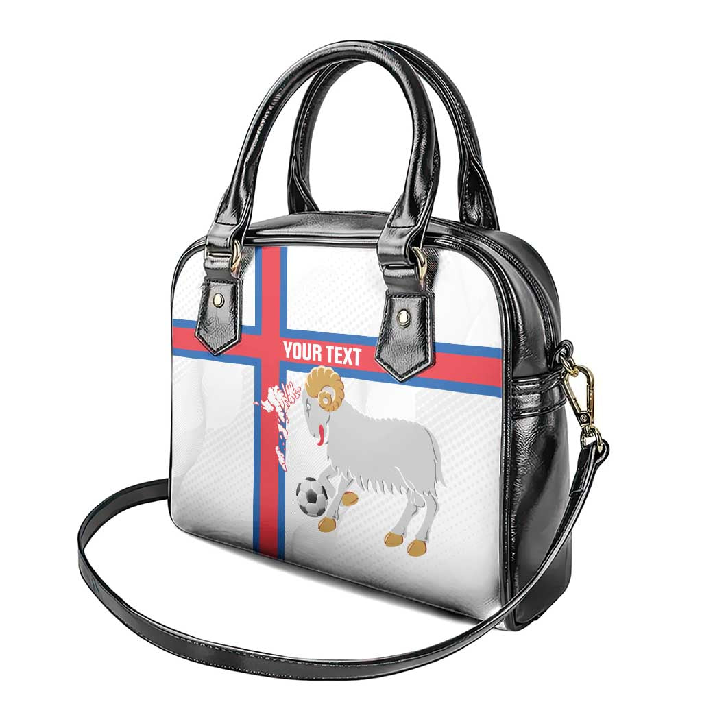 Custom Faroe Islands Football Shoulder Handbag Coat Of Arms Flag Style