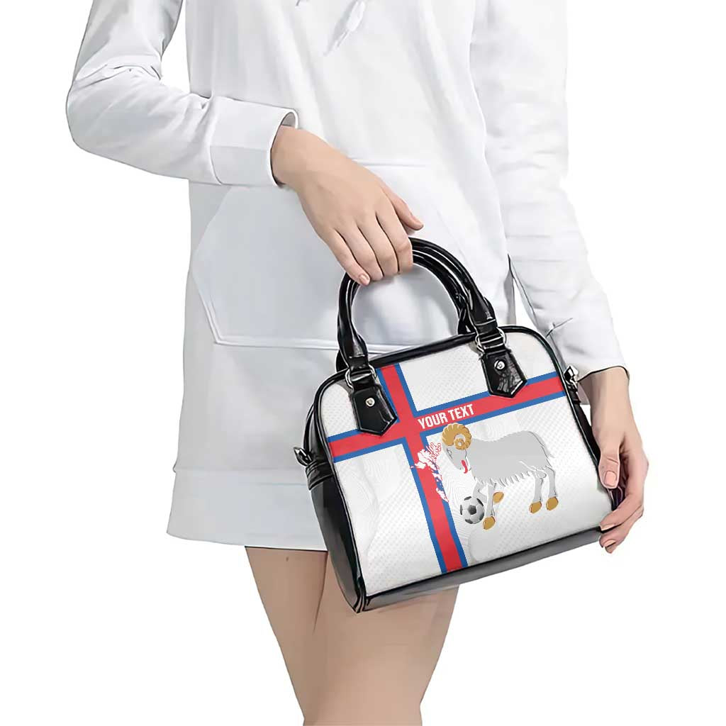 Custom Faroe Islands Football Shoulder Handbag Coat Of Arms Flag Style