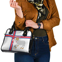 Custom Faroe Islands Football Shoulder Handbag Coat Of Arms Flag Style
