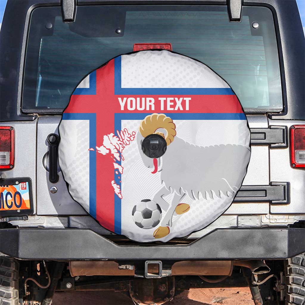 Custom Faroe Islands Football Spare Tire Cover Coat Of Arms Flag Style