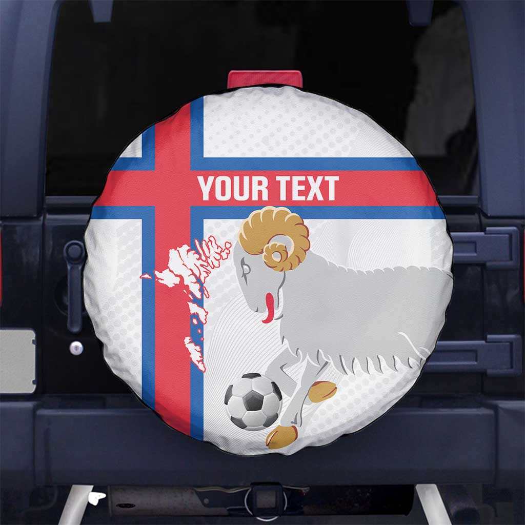 Custom Faroe Islands Football Spare Tire Cover Coat Of Arms Flag Style