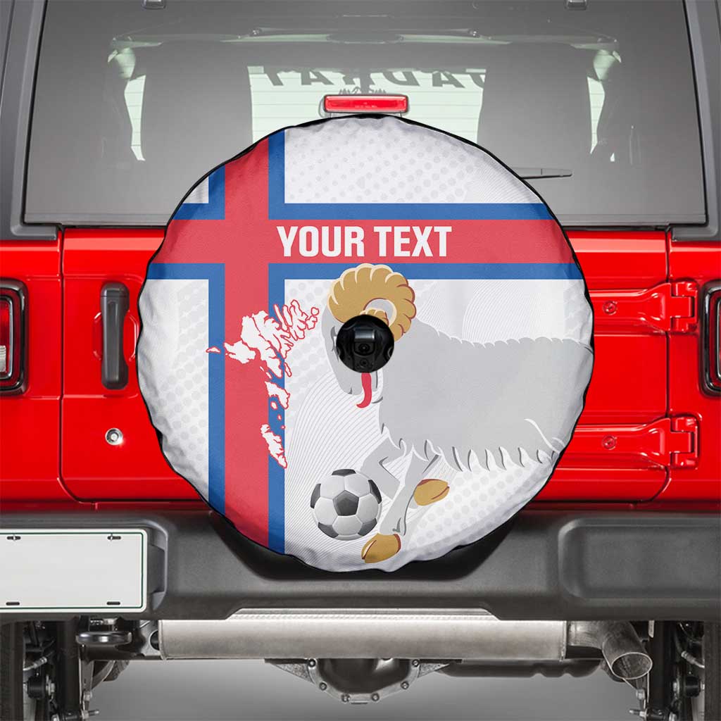 Custom Faroe Islands Football Spare Tire Cover Coat Of Arms Flag Style