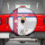 Custom Faroe Islands Football Spare Tire Cover Coat Of Arms Flag Style