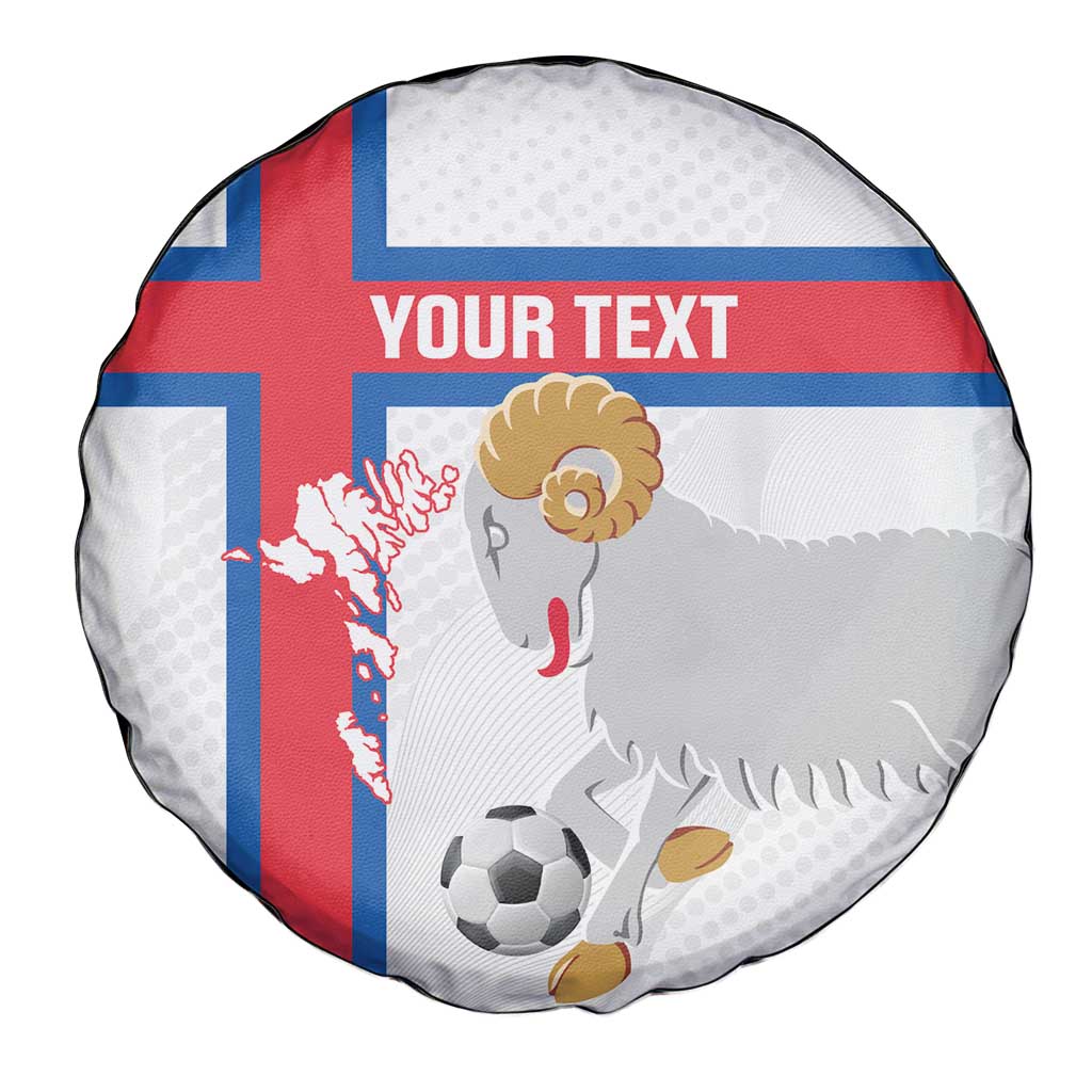 Custom Faroe Islands Football Spare Tire Cover Coat Of Arms Flag Style
