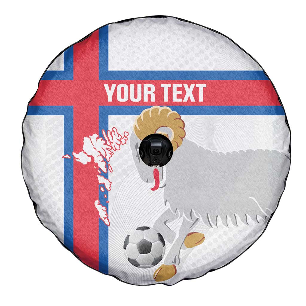 Custom Faroe Islands Football Spare Tire Cover Coat Of Arms Flag Style