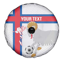 Custom Faroe Islands Football Spare Tire Cover Coat Of Arms Flag Style