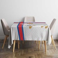 Custom Faroe Islands Football Tablecloth Coat Of Arms Flag Style