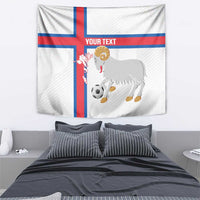 Custom Faroe Islands Football Tapestry Coat Of Arms Flag Style