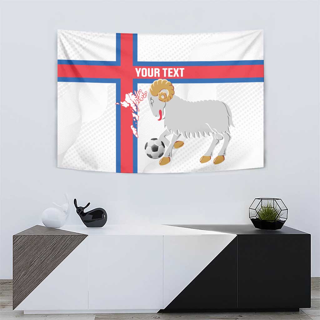Custom Faroe Islands Football Tapestry Coat Of Arms Flag Style