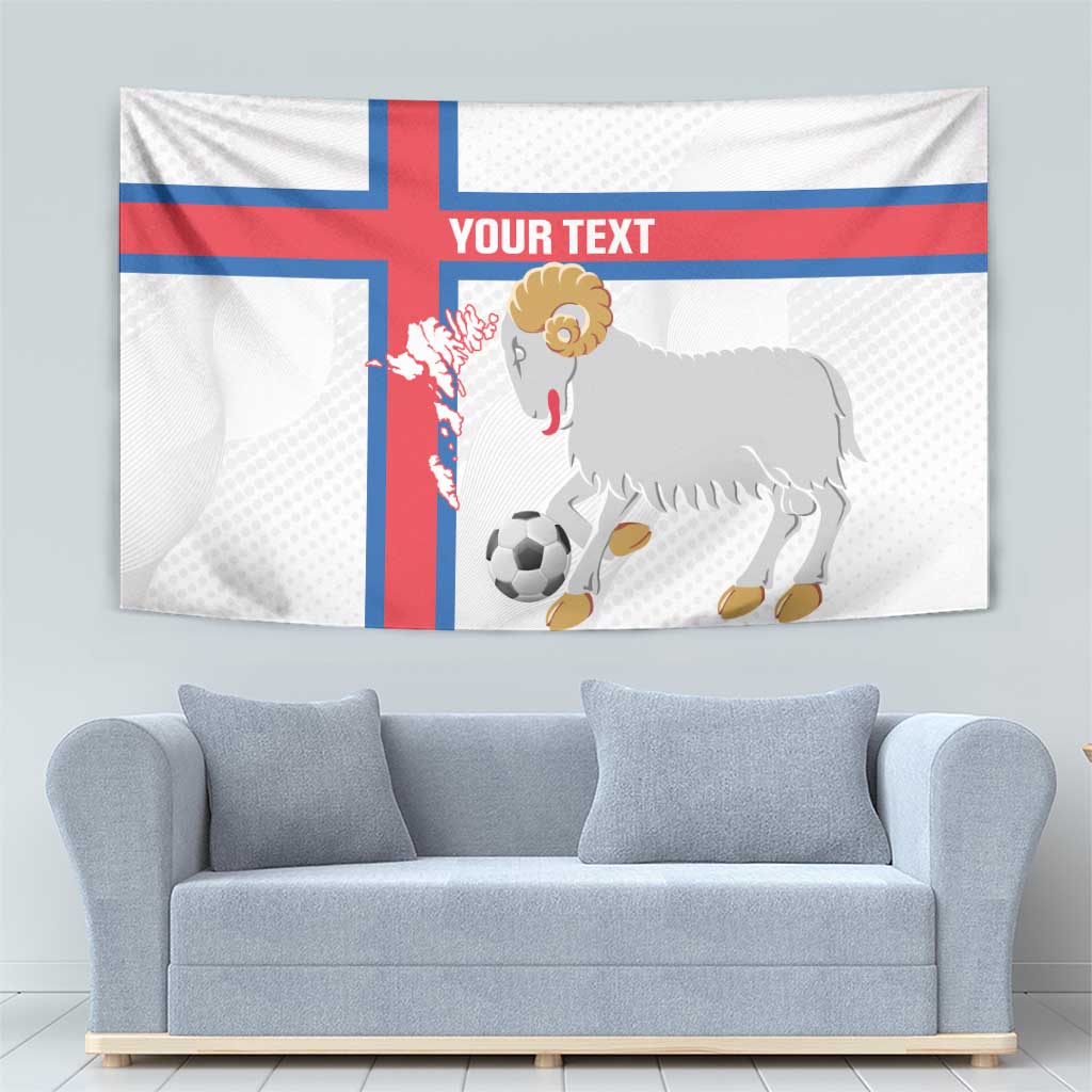 Custom Faroe Islands Football Tapestry Coat Of Arms Flag Style
