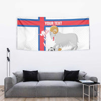 Custom Faroe Islands Football Tapestry Coat Of Arms Flag Style