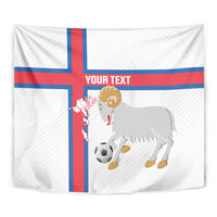 Custom Faroe Islands Football Tapestry Coat Of Arms Flag Style