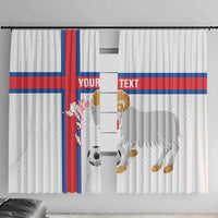 Custom Faroe Islands Football Window Curtain Coat Of Arms Flag Style
