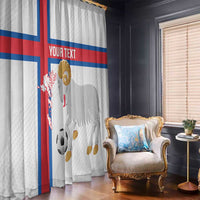Custom Faroe Islands Football Window Curtain Coat Of Arms Flag Style