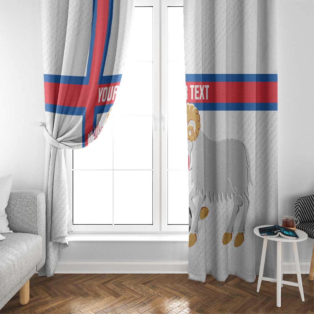 Custom Faroe Islands Football Window Curtain Coat Of Arms Flag Style