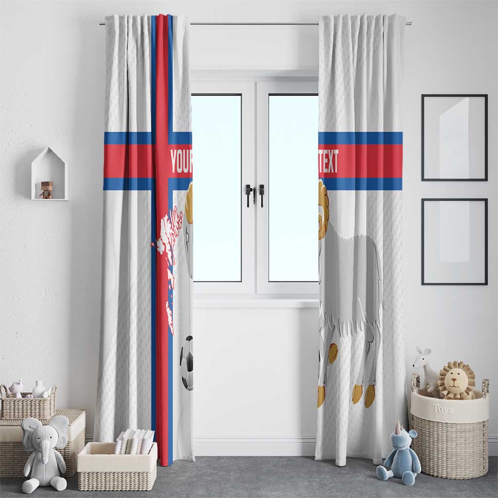 Custom Faroe Islands Football Window Curtain Coat Of Arms Flag Style