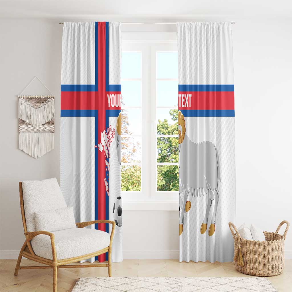 Custom Faroe Islands Football Window Curtain Coat Of Arms Flag Style